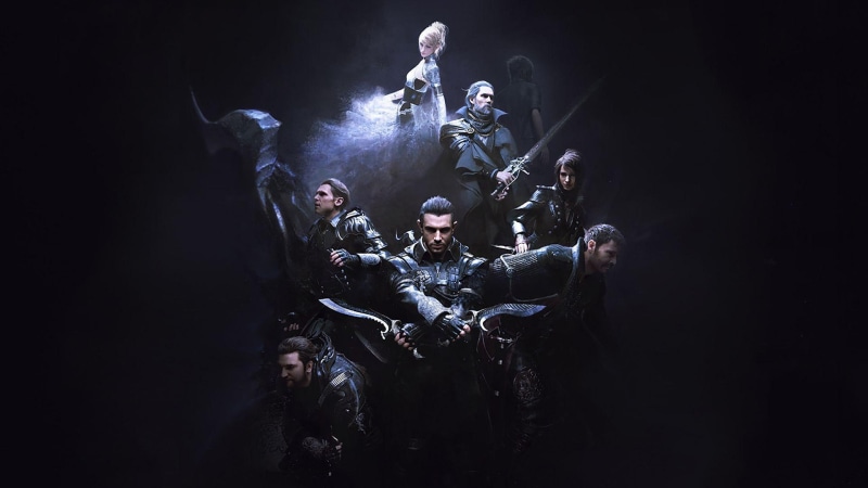 people, arts culture and entertainment, black background, group of people, young men, mid adult, crowd, Kingsglaive: Final Fantasy XV, pop music, Noctis