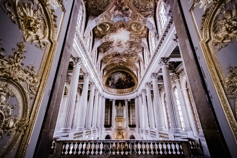 no people, spirituality, directly below, religion, low angle view, France, carving, architecture, Palace, day, Paris, palace, architectural column, history