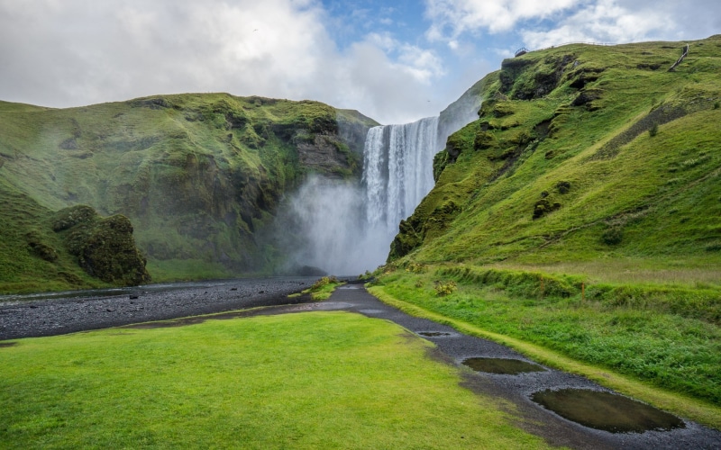 day, waterfall, power in nature, no people, 1080P, tranquil scene, beauty in nature, flowing water, scenics - nature, plant, green color, environment