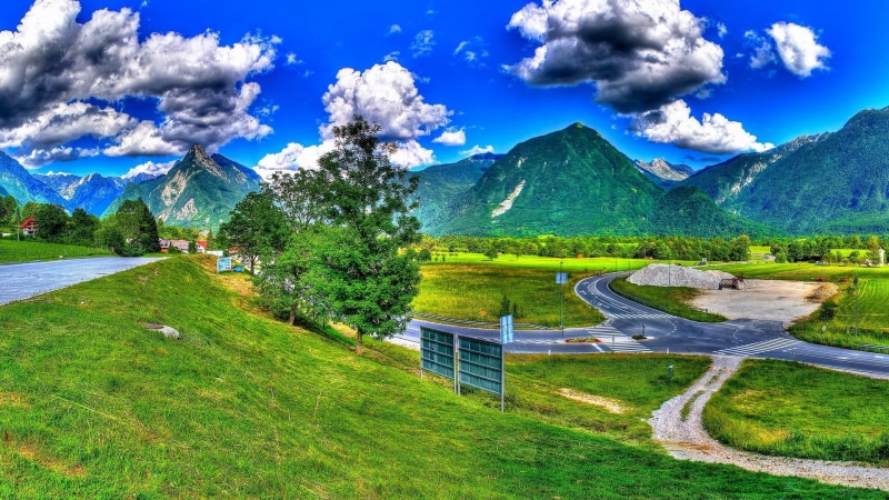 scenics - nature, water, cloud, travel, meadow, spring, river, countryside, green color, season, tourism, summer, outdoor, vacation, tranquil scene, nature
