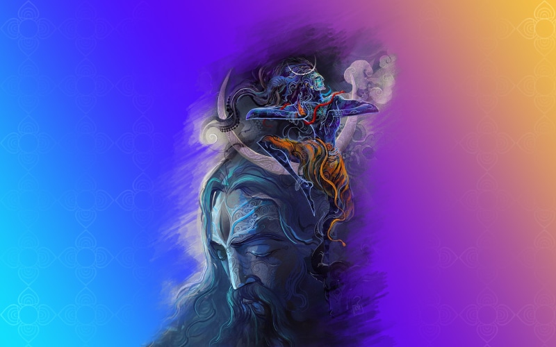 man, 2K, face, illustration, Lord Shiva, Aghori, HD