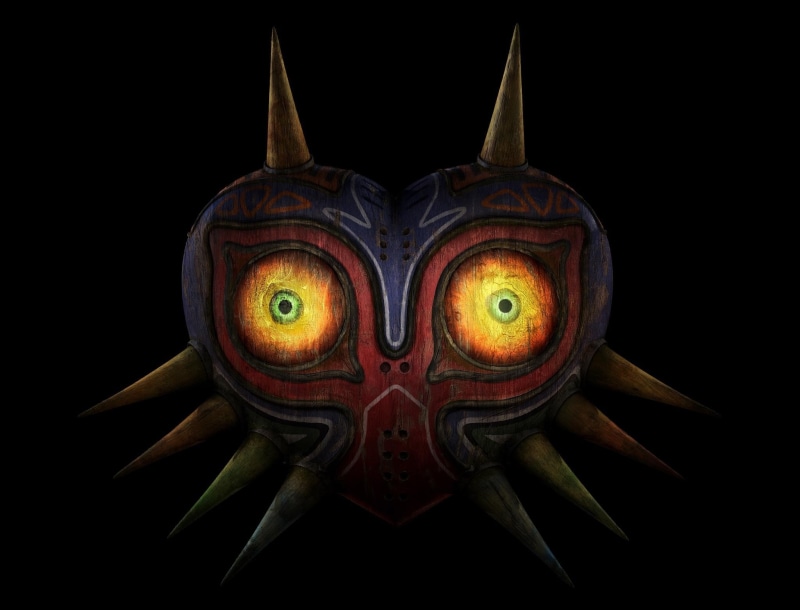 no people, creativity, black background, evil, video games, copy space, demon - fictional character, The Legend of Zelda, representation, still life, close-up