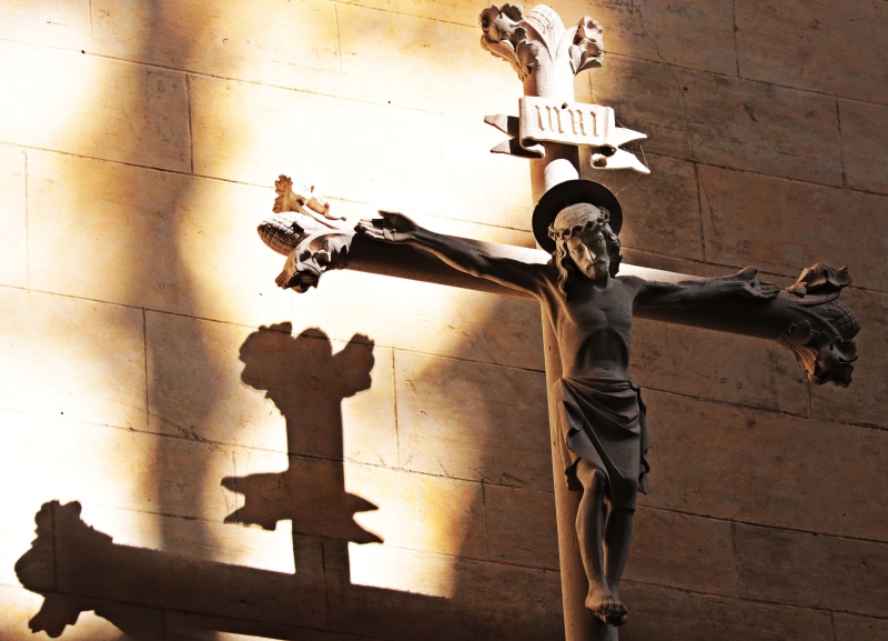 5K, figure, god, hope, symbolism, inri, shadow, wall - building feature, symbol, sunlight, church, christianity, religious, architecture, christi, sculpture