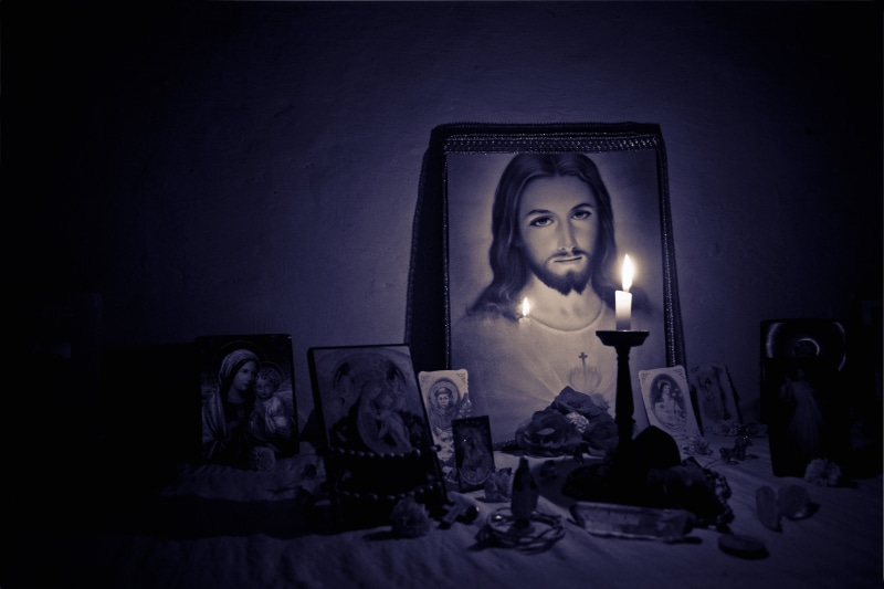 god, simple, illuminated, human representation, holy, spirituality, photo, art and craft, light, taper, christ, sculpture, saint, dark, altar, faith, flame