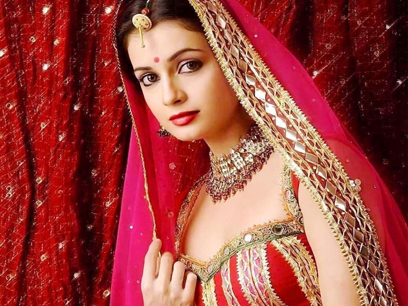 human face, looking at camera, red, luxury, women, young women, dress, beauty, studio shot, headshot, beautiful woman, Diya Mirza, adult, young adult, brown