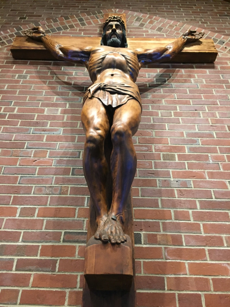 faith, christian, catholic, nature, architecture, representation, brick wall, art and craft, outdoors, jesus, crucifix, church, sculpture, built structure