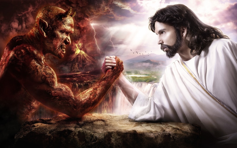 2K, Jesus Christ, 4K, jesus, 2560x1600, lord, Vs, Devil, hd