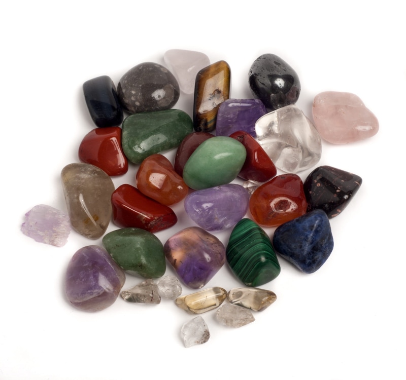 green aventurine, choice, group of objects, variation, citrine, purple, isolated, precious gem, white Background, healthcare and medicine, solid, medicine