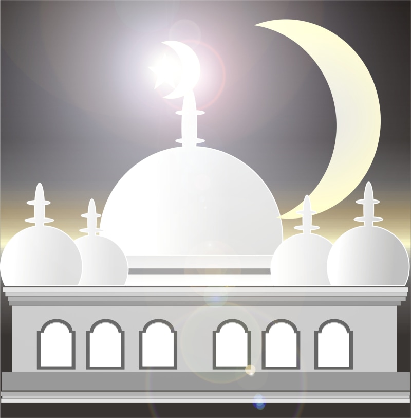 arch, place of worship, worship place, islam, fasting, lens flare, 2K, architecture, electric lamp, images, the mosque, religion, vector, illuminated
