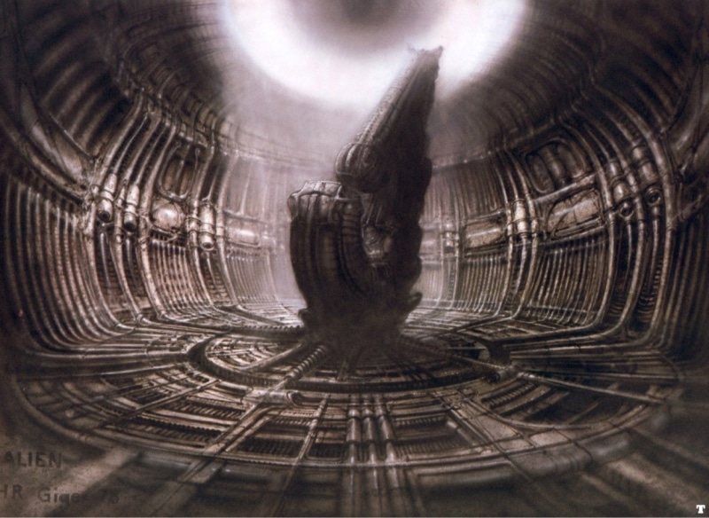 built structure, religion, backgrounds, Xenomorph, travel destinations, full frame, indoors, Aliens, sci, art, Evil, architecture, no people, Dark, sunlight