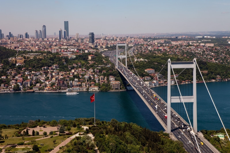 bridge, nature, Bosphorus, city, Turkey, Istanbul, Fatih Sultan Mehmet Bridge, 1080P, cityscape