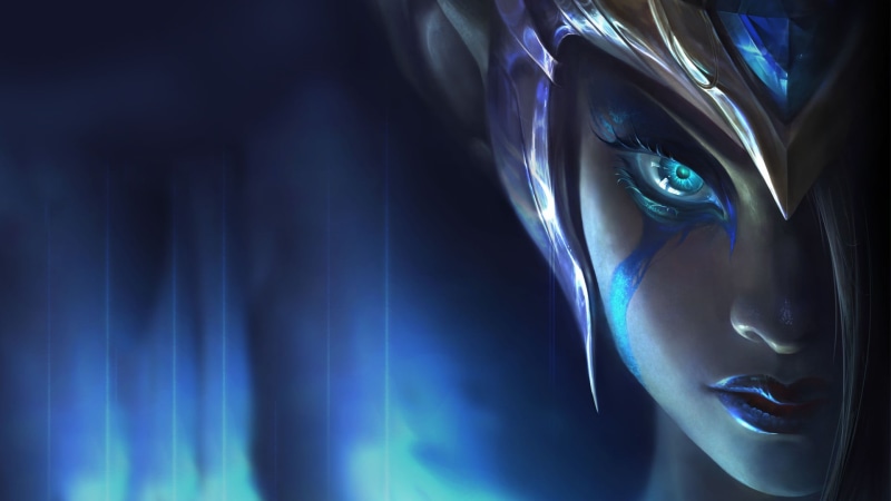 close-up, character, human eye, 1080P, indoors, women, body part, abstract, contemplation, League of Legends, futuristic, blue, security, adult