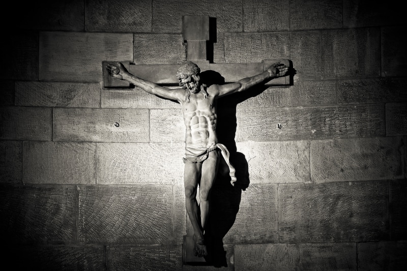 jesus christ, human arm, belief, sculpture, black white, christ, christianity, statue, historically, wall - building feature, male likeness, architecture