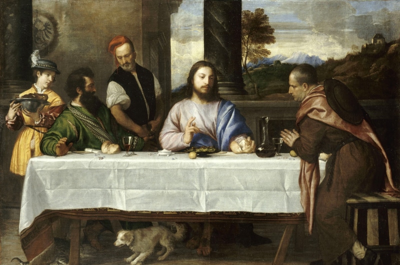 old, the story of the Bible, white tablecloth, gesture, real people, Christ, religion, wine, book, jesus, jesus Christ, time, four, louvre, outdoors, sculpture