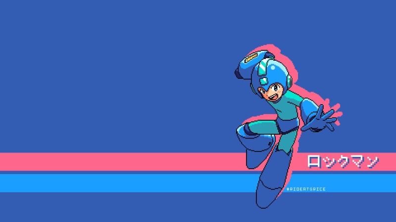 Minimalist, Mega Man, Pixel Art, Simple, 8-Bit, 1080P, Video Game
