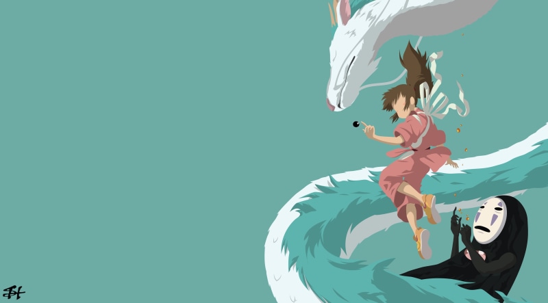 girls, women, digital, spirited, copy space, Spirited Away, togetherness, people, side view, hair, minimalism, 4K, representation, young men