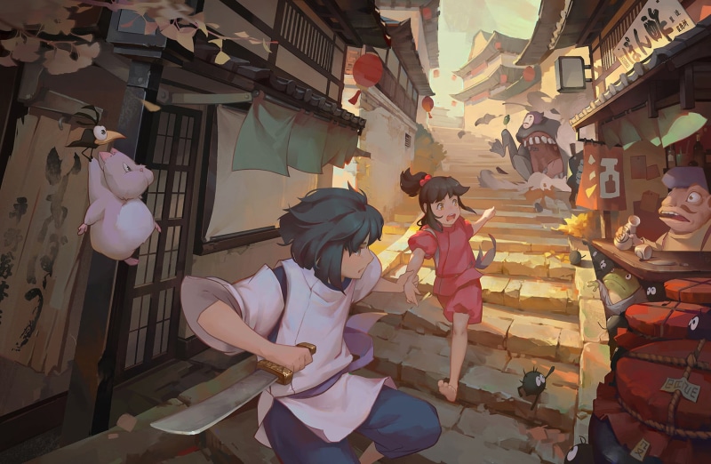1080P, Movie, Haku (Spirited Away), Chihiro (Spirited Away), Spirited Away
