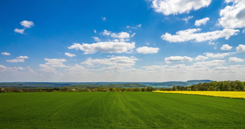 rhön, agriculture, tranquility, outdoors, mountains, sky, environment, green, field, no people, spring, meadow, blue, scenics, grass, landscape, germany