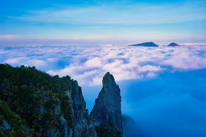 nature, day, tranquil scene, clouds, beauty in nature, scenics - nature, non-urban scene, idyllic, outdoors, pito maido, summit, tree, beautiful, hdr, sea
