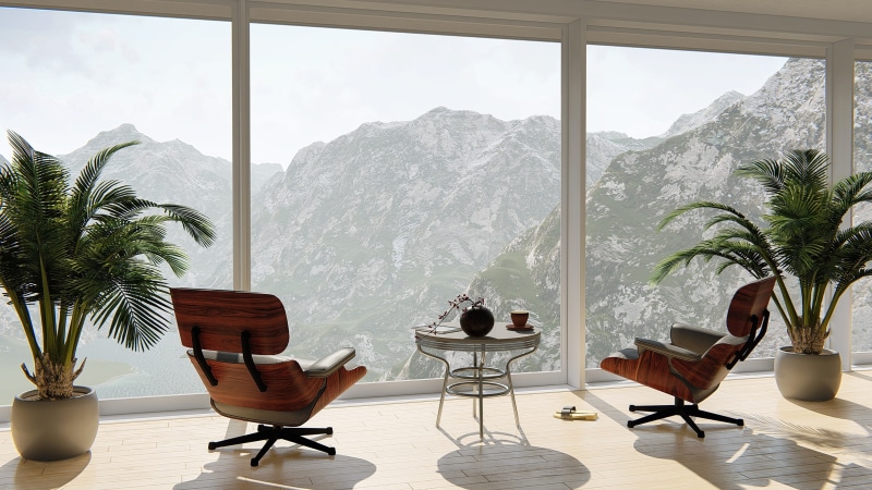 transparent, water, room, seat, buy, no people, nature, architecture, chair, look, new, design, tranquility, indoors, modern, home, background, domestic room