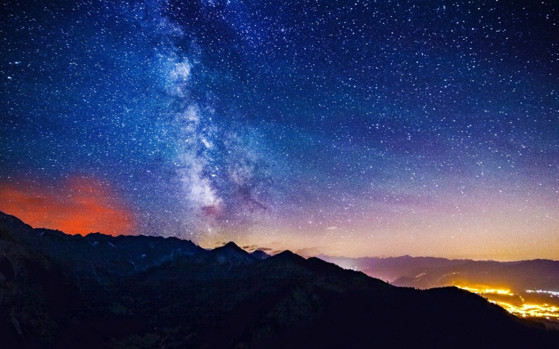 Milky Way, nature, night, 1080P, sky, stars, mountains
