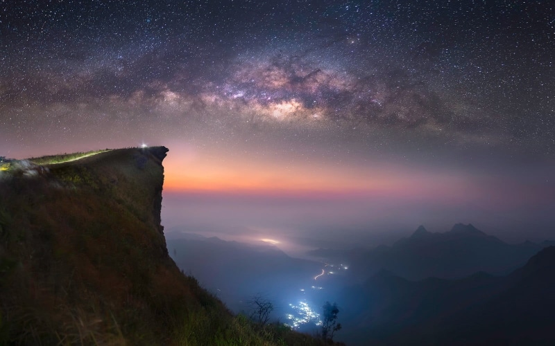 night, majestic, space, space and astronomy, constellation, astrology, tranquility, mist, no people, beauty in nature, scenics - nature, galaxy, long exposure