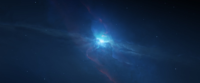 blue, 2K, ultrawide, space
