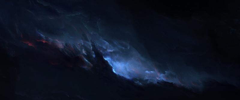 2K, ultrawide astrophotography space blue