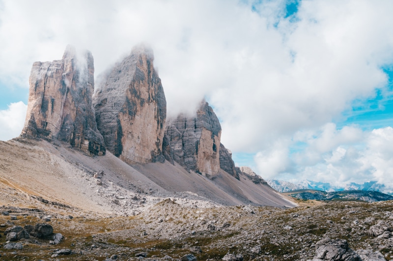 rock, alps, scenics - nature, idyllic, scenic, cloud - sky, tourism, tranquil scene, solid, mountain peak, adventure, tranquility, mist, landscape, geology