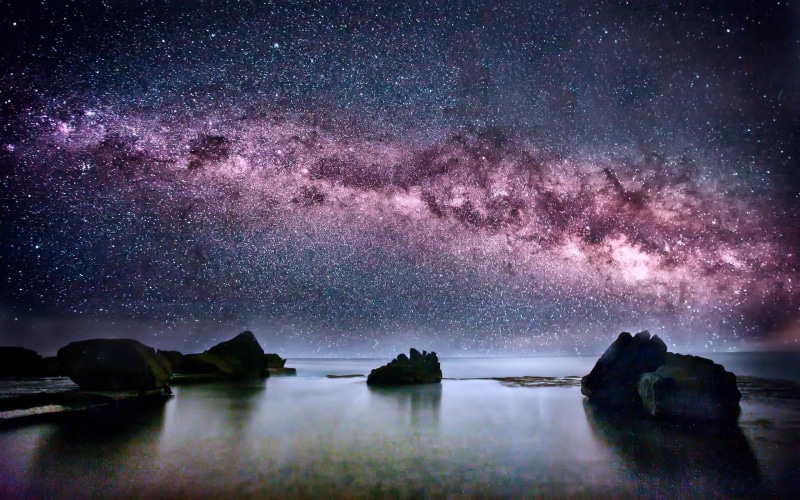 milky, star, australia, viewed, night, 2560x1600, galaxy, nature, borealis, milky way, aurora, way, purple, 2K