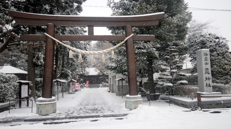 beauty in nature, white color, snowcapped mountain, plant, frozen, built structure, building, tree, outdoors, cold temperature, shrine, winter, nature