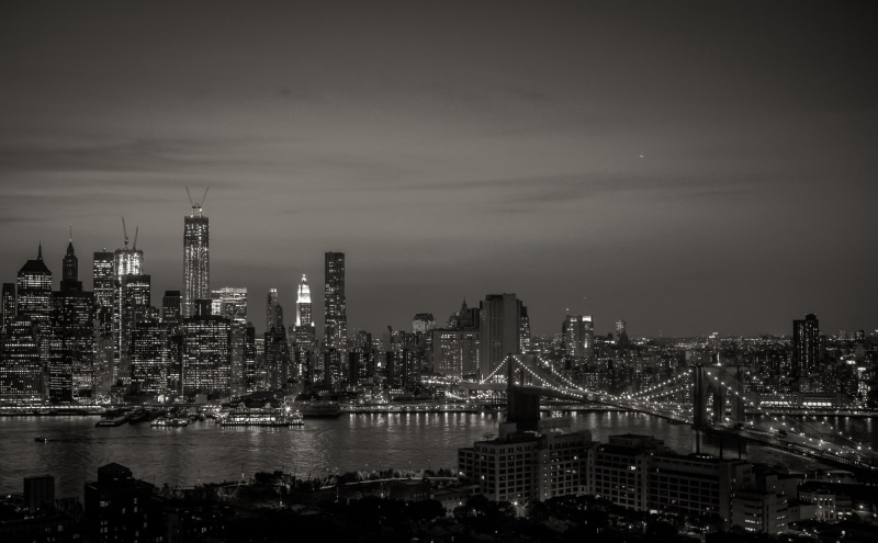 nature, gray, new, black, newyorkcity, Black and White, Manhattan, sky, tall - high, newyork, office building exterior, water, built structure, landscape