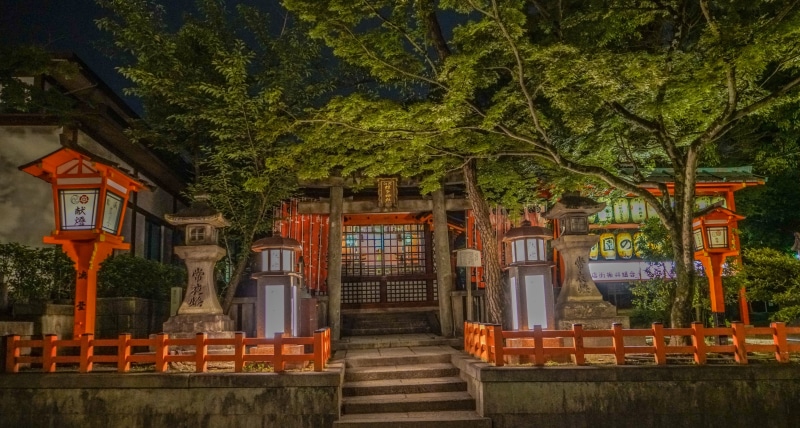 tree, japan, kyoto, temple, footpath, no people, landmark, railing, 5K, green color, building exterior, gion, travel, nature, tourism, entrance, famous