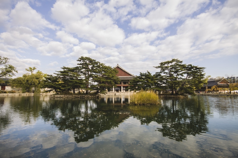 traditional, plant, historic, oriental, South Korea, architecture, green, sky, structure, tree, ancient, near, shrine, scenery, design, house, beauty in nature