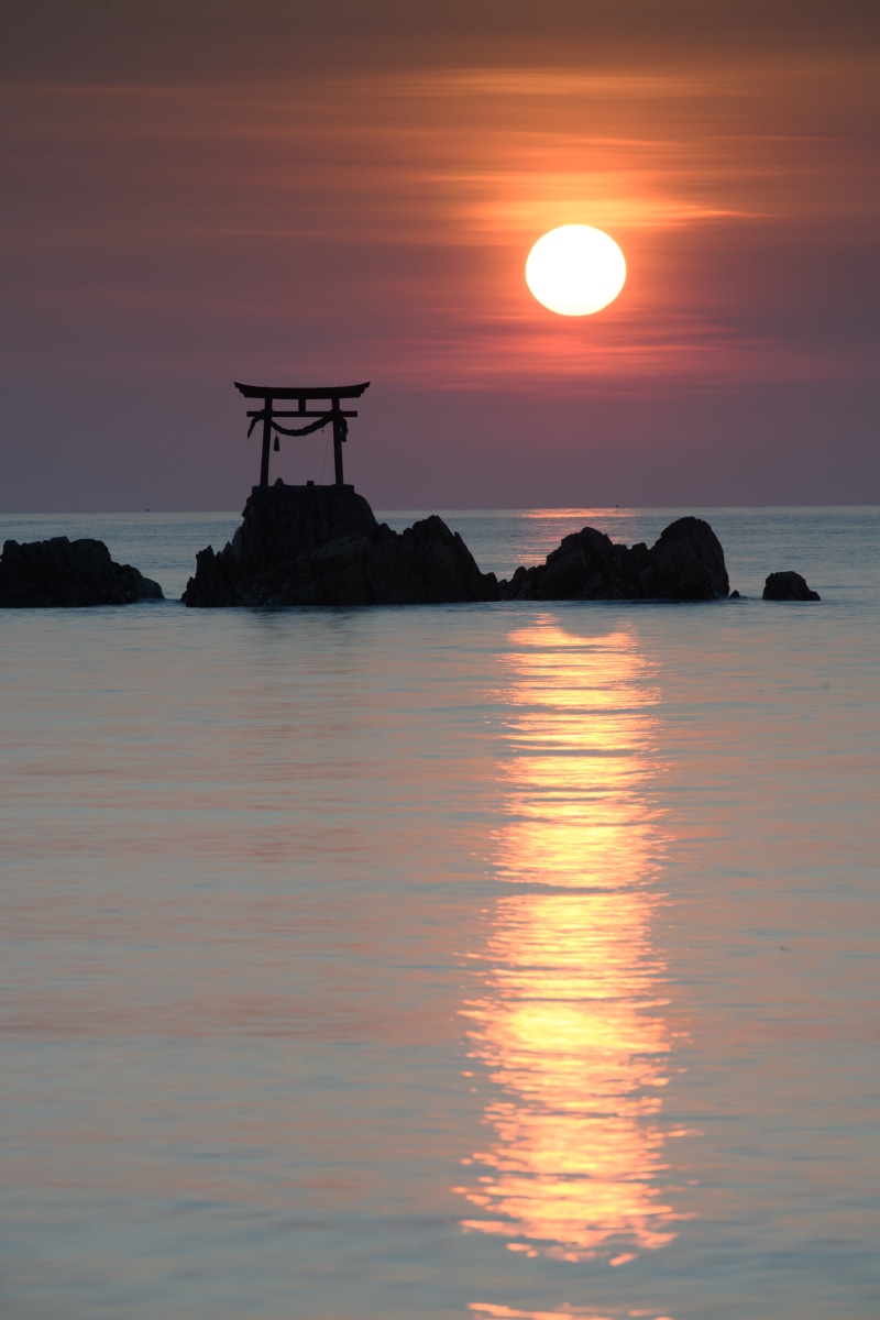 idyllic, horizon, tropical Climate, middle, sun, nature, orange Color, ocean, sunrise - Dawn, outdoors, itsukushima, summer, red, 海, landscape, reflection