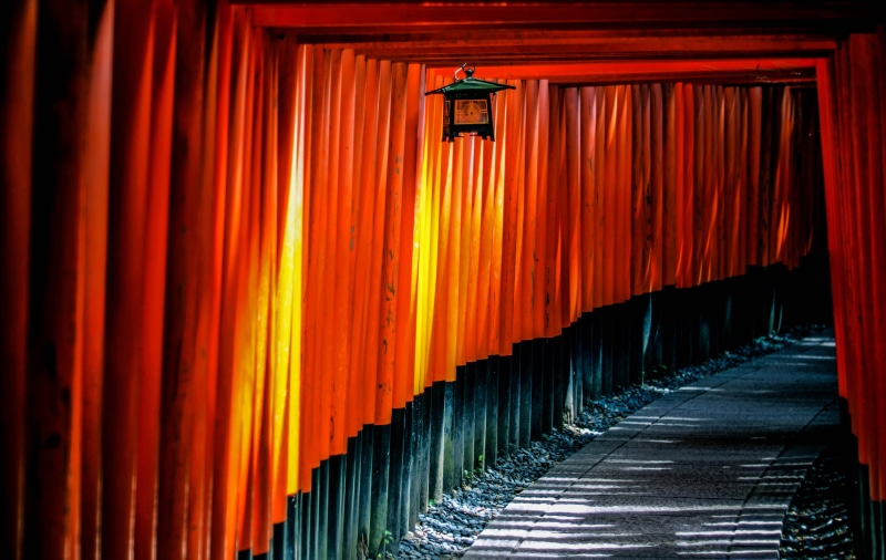 travel, architectural column, spiritual, tourism, texture, 4K, place of worship, concrete, built structure, silent, handrail, kyoto, orange color, wood