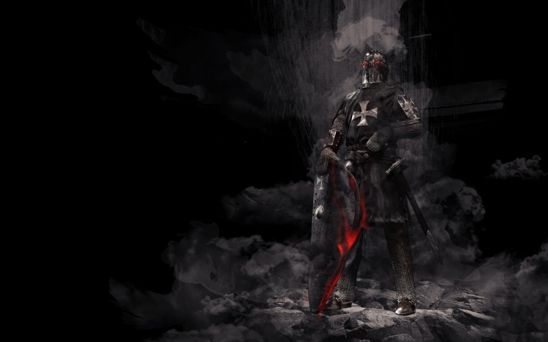 sport, burning, heat - temperature, smoke - physical structure, crusader, water, illustration, real people, knights templar background, headwear, motion