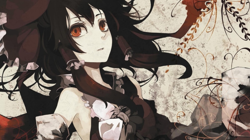 1080P, wall - building feature, day, anime, graffiti, Hakurei Reimu, clothing, art and craft, representation, anime girls, shadow, damaged, nature, outdoors