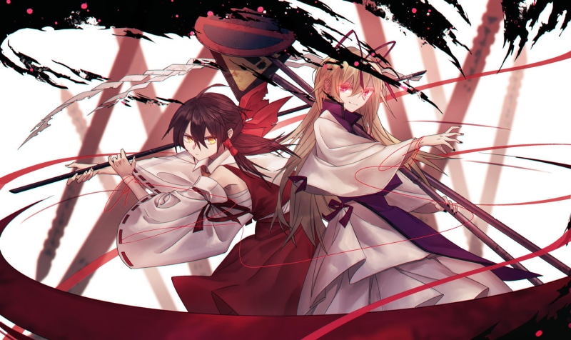 1080P, Touhou, Anime, Yukari Yakumo, Reimu Hakurei