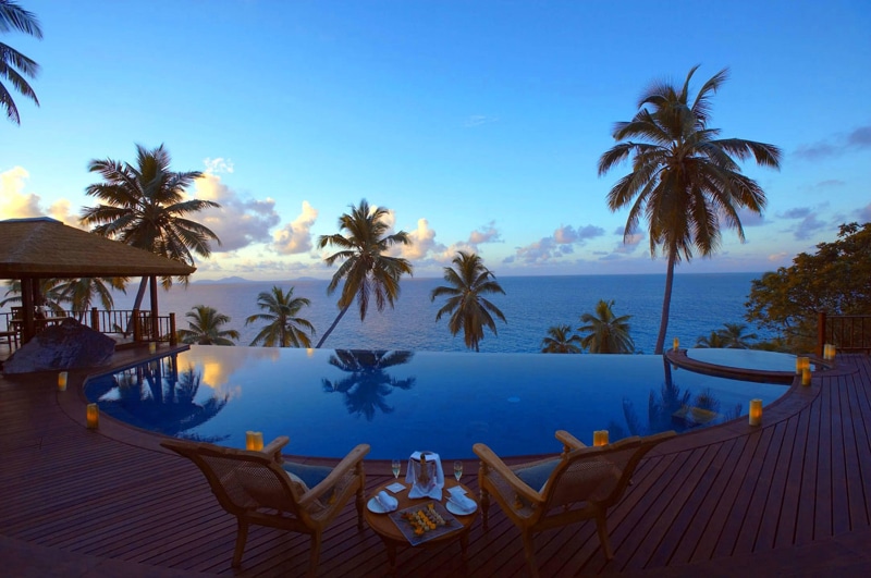 evening, 2K, islands, pool, tropical, island, paradi, swimming, dusk, luxury, ocean, exotic, villa, view, beach, sunset