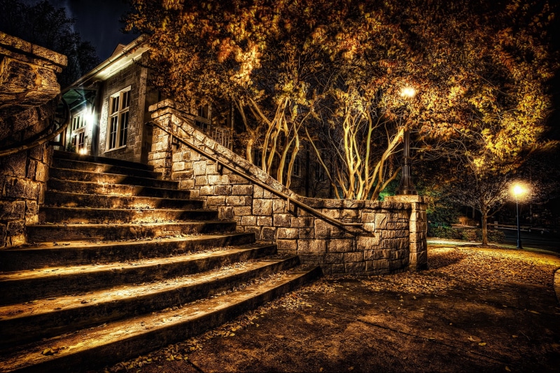 night, 2K, park, HDR, stairs