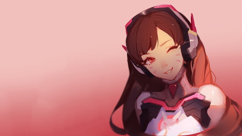 colored background, female likeness, character, female, Overwatch, purple, anime, human representation, lifestyles, pink background, video game characters