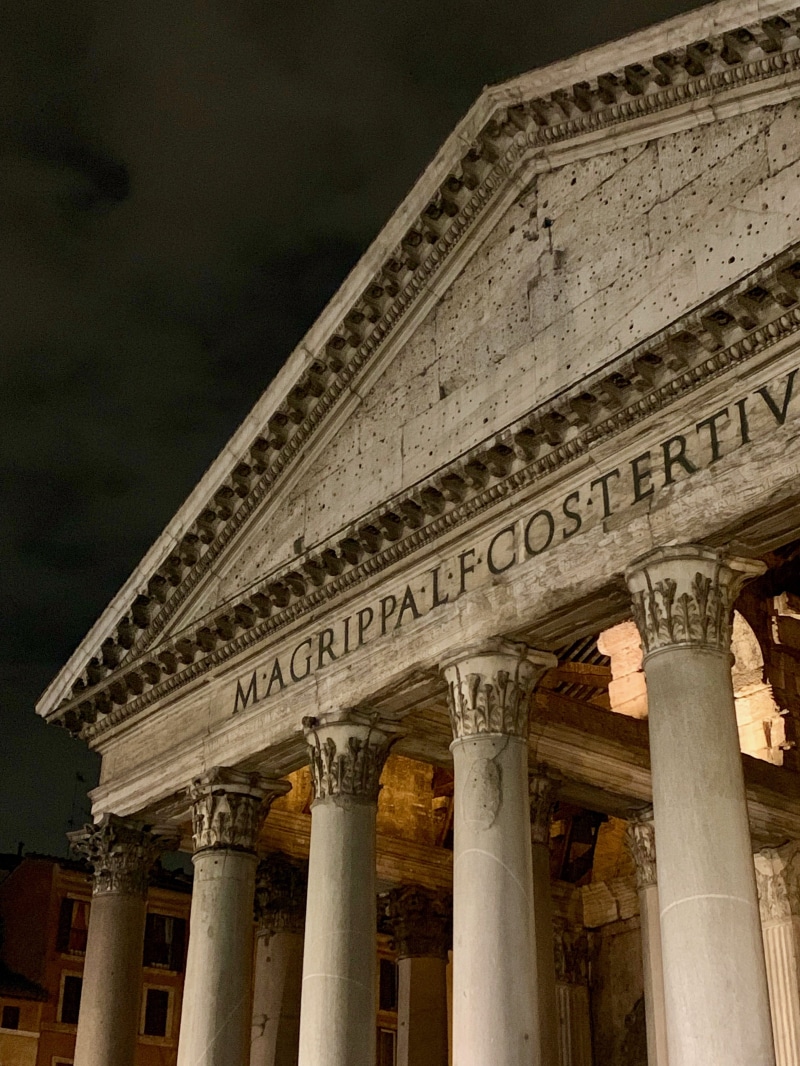 iphone xs, temple, italy, spire, western script, parthenon, building exterior, steeple, history, day, the past, tower, building, night, travel destinations
