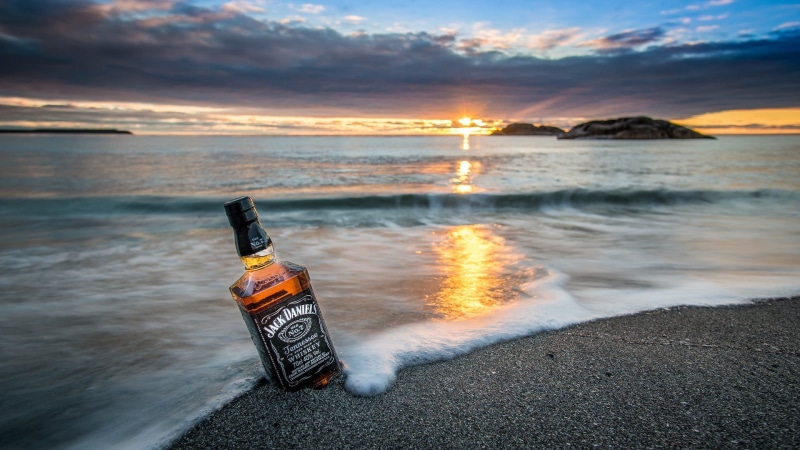 scenics - nature, sunset, beauty in nature, clouds, outdoors, horizon, reflection, whiskey, beach, rock, liquor, 1080P, sunrise, sea, cloud - sky, surfing