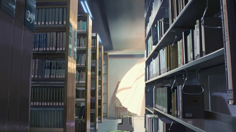 railing, literature, sunlight, 1080P, built structure, book, building, publication, window, indoors, architecture, day, shelf, no people, bookshelf, anime