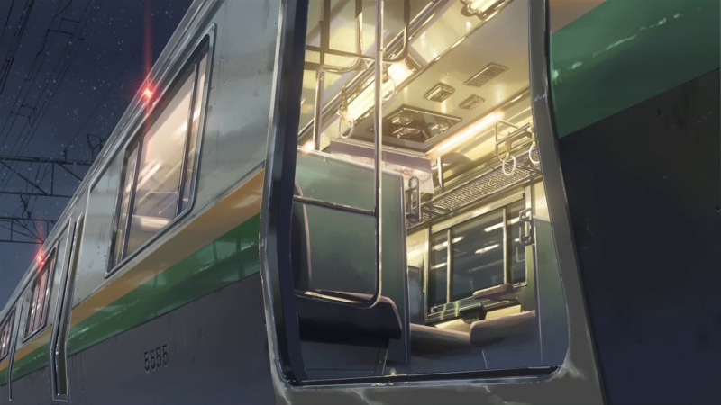 building, window, staircase, 5 Centimeters Per Second, public transportation, Makoto Shinkai, glass - material, transparent, architecture, reflection, steps and staircases
