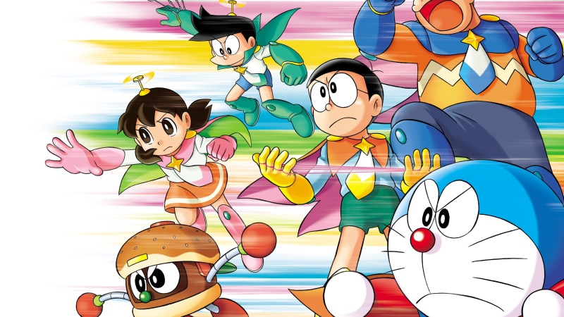 illustration, Anime, characters, 4K, Japanese, Doraemon