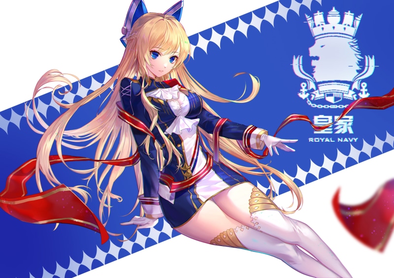 bow, 261495, hair, blonde, uniform, lane, lane), konachan, gloves, blue, anthropomorphism, dress, braids, azur, eyes, long, com, 2K, (azur, glorious, shenteita