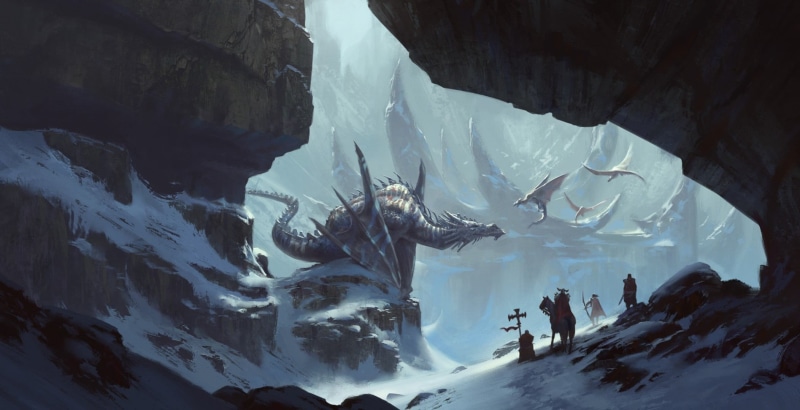 creature, holiday, illustration, fantasy art, nature, cave, lifestyles, dragon, vacations, near, gray, mountain, cold temperature, beauty in nature, travel