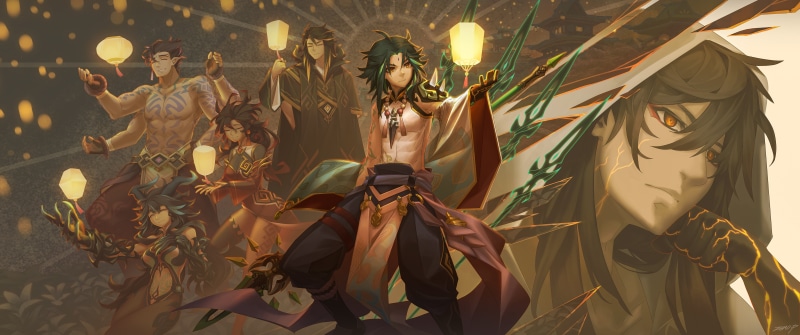 Genshin Impact, Xiao(Genshin Impact), Zhongli (Genshin Impact), 5K